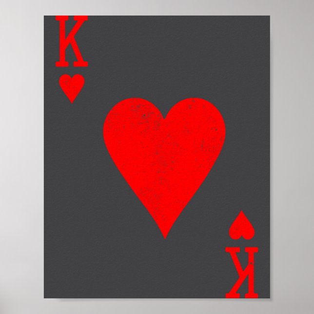 King Of Hearts Matching Couple Saint Valentine's D Poster (Front)
