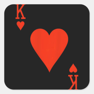 King Of Hearts Matching Couple Saint Valentine's Square Sticker