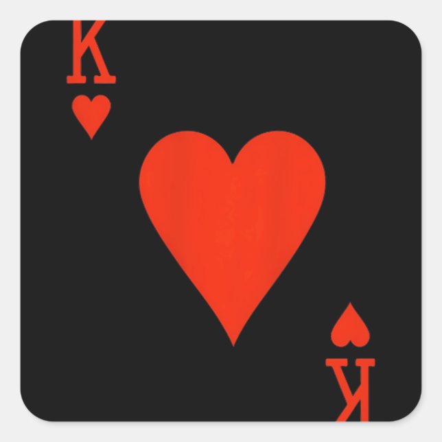 King Of Hearts Matching Couple Saint Valentine's Square Sticker (Front)