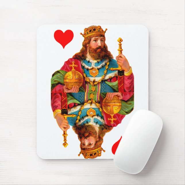 King of Hearts Mouse Mat (With Mouse)
