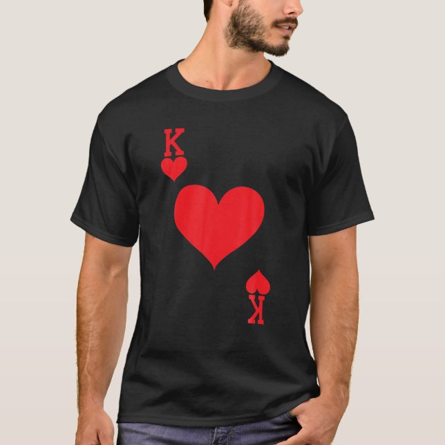 King Of Hearts Playing Card Halloween Costume  T-Shirt (Front)