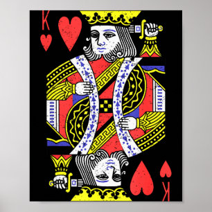 King Of Hearts Playing Card Halloween Costume Vale Poster