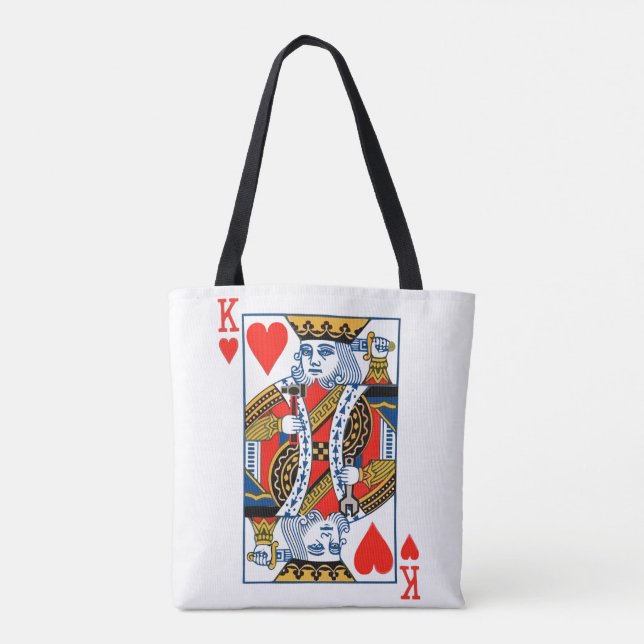 King of hearts playing card tote bag (Back)