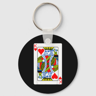 King Of Hearts Playing Card Valentine Costume  Key Ring