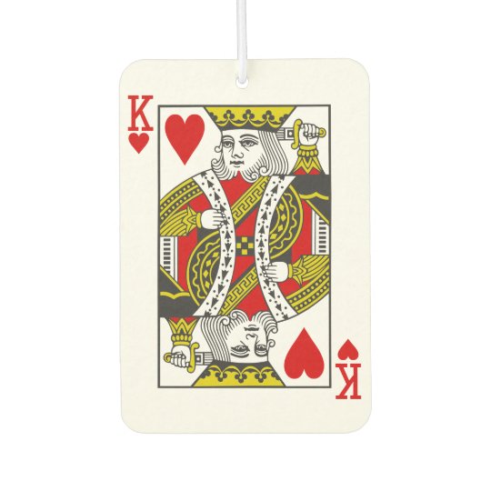King Of Hearts Playing Cards Car Air Freshener Zazzle Co Uk
