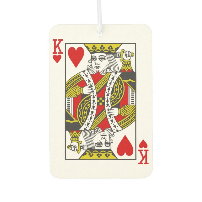 King of Hearts Playing Cards Car Air Freshener (Front)