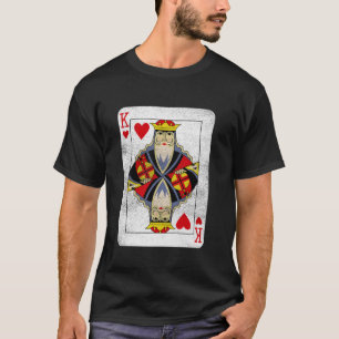 King of Hearts Playing Cards Halloween Party Costu T-Shirt