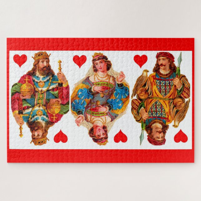 King of Hearts Queen of Hearts Jack of Hearts Jigsaw Puzzle (Horizontal)