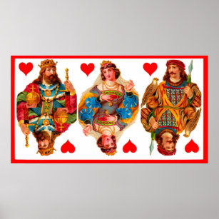 King of Hearts Queen of Hearts Jack of Hearts Poster
