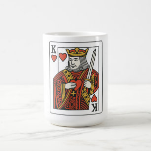 King of Hearts — Regal Red & Gold Coffee Mug