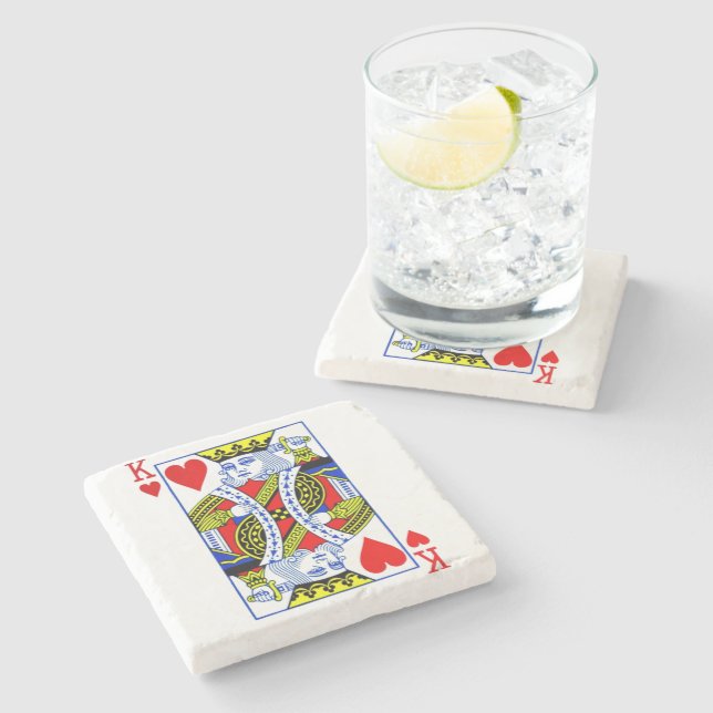 King of Hearts Stone Coaster (Side)