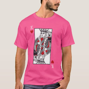 King Of Hearts Valentines Day Cool Playing Card Po T-Shirt