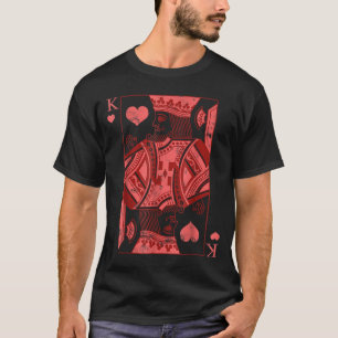 King Of Hearts Valentines Day Cool V-day Couple Ma T-Shirt