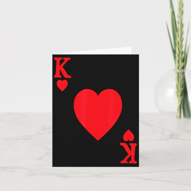 King Of Hearts Valentine's Day Lover Royal Flush F Card (Front)