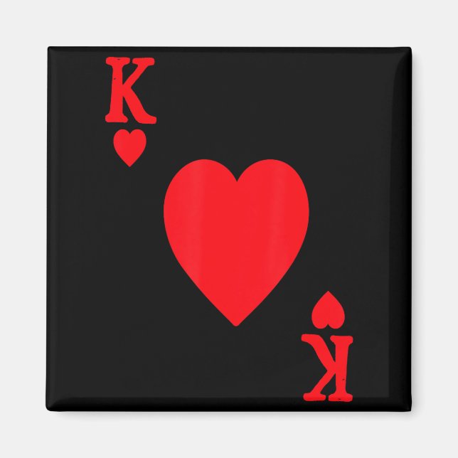 King Of Hearts Valentine's Day Lover Royal Flush F Magnet (Front)