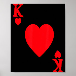 King Of Hearts Valentine's Day Lover Royal Flush F Poster