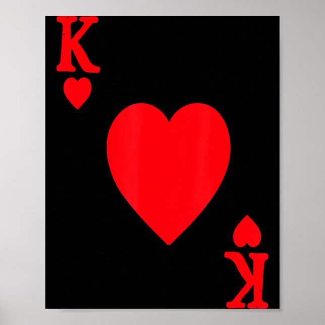 King Of Hearts Valentine's Day Lover Royal Flush F Poster (Front)