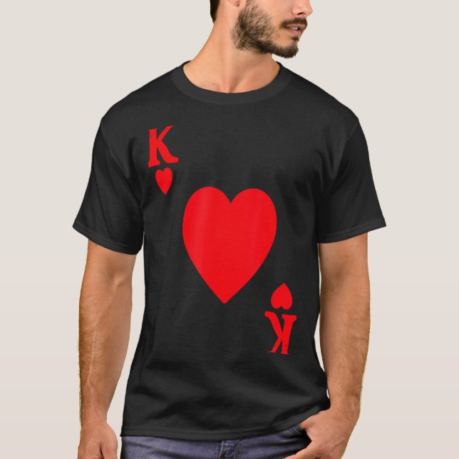 King Of Hearts Valentine's Day Lover Royal Flush F T-Shirt (Front)