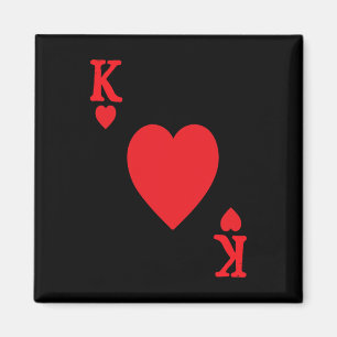 King Of Hearts Valentine's Day Lover Royal Flush J Magnet