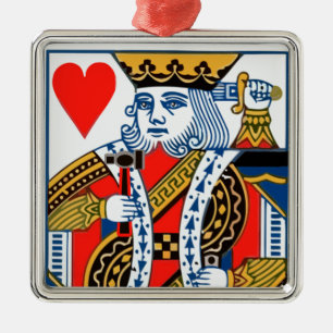 King of Hearts with hammer and sword Metal Tree Decoration
