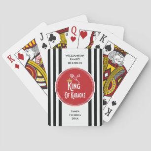 King of Karaoke Singing Contest Red Family Reunion Playing Cards