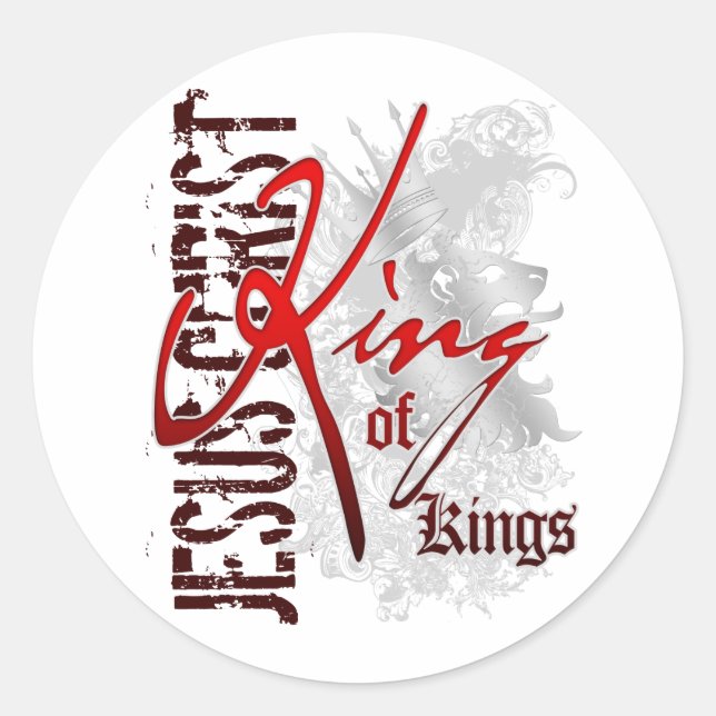 King of Kings Classic Round Sticker (Front)