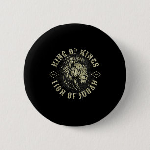 King Of Kings Lion Of Judah Christian Faith Religi 6 Cm Round Badge