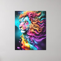 King of Kings Lion of Judah rainbow colour abstrac