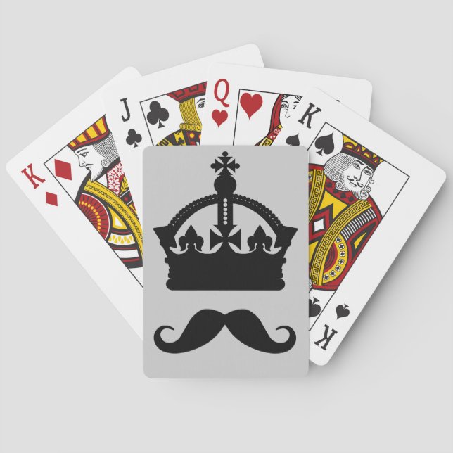 King of Moustaches custom colour playing cards (Back)