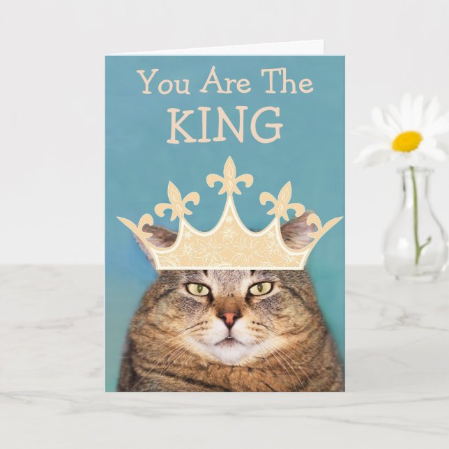 King Of My Heart Birthday Card (Small Plant)