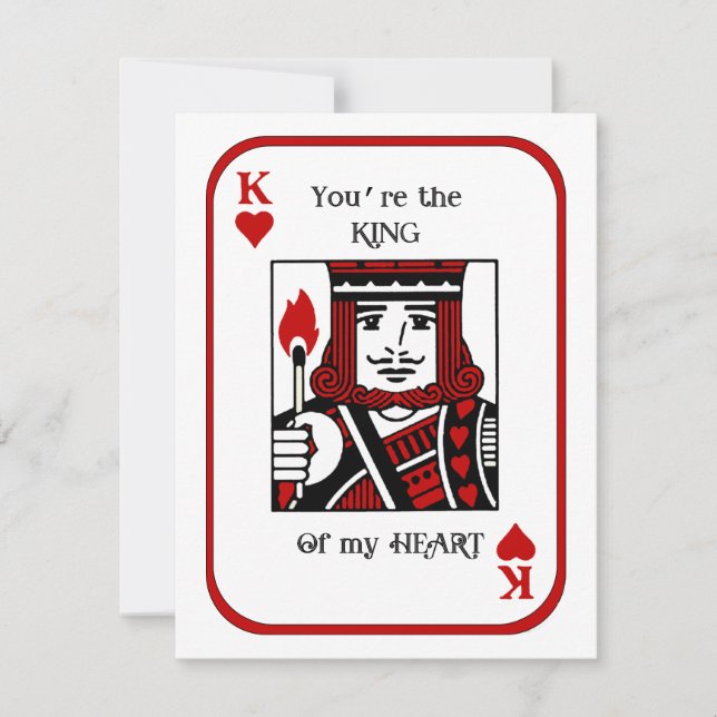 King of My Heart Flat Holiday Card (Front)