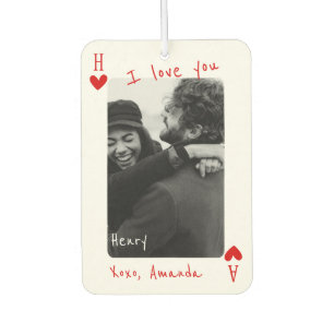 king Of My Heart Personalized Photo Car Air Freshener