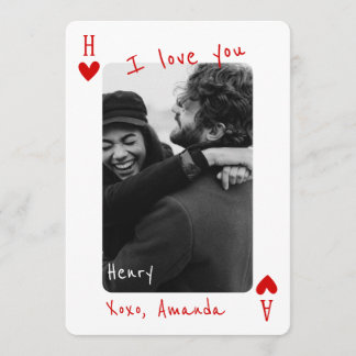 king Of My Heart Personalized Photo  Holiday Card