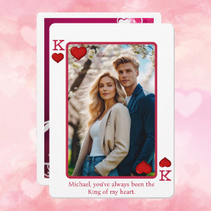 King of My Heart Photo Valentine's Day Holiday Car Card