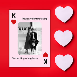 King of my Heart Valentine's Day Photo Holiday Card
