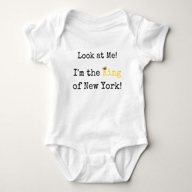 King of New York Baby Bodysuit (Front)