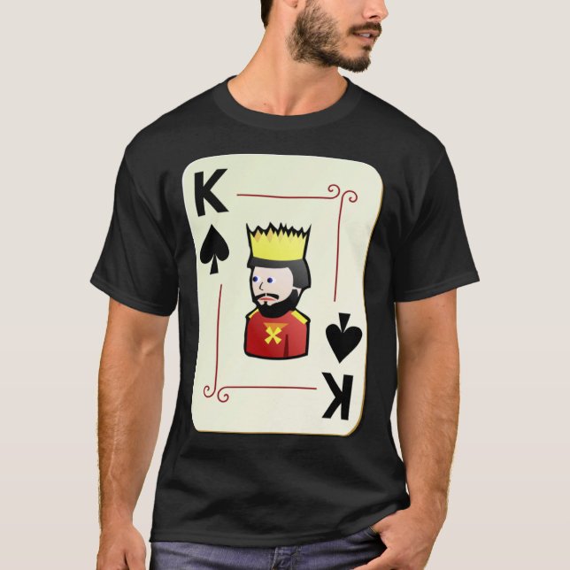 King Of Spades Deck Of Cards  Halloween Costume T-Shirt (Front)