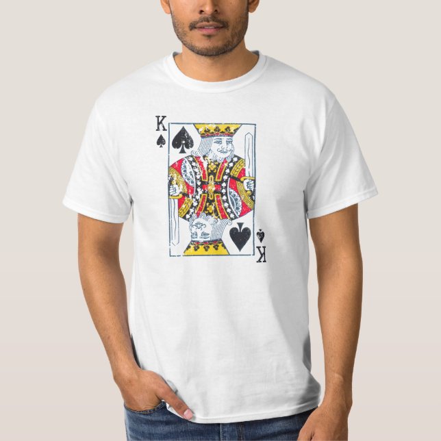King of spades distressed/vintage style T-Shirt (Front)