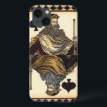 King of Spades Playing Card by Vision Studio iPhone 13 Case<br><div class="desc">Trump your friends with this great painting of the King of Spades by Vision Studio. A cutting a rather royal figure,  he holds a small scepter and has opened his mouth to issue a royal decree. Place this playing card painting on your wall today!</div>