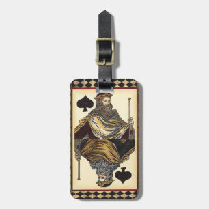 King of Spades Playing Card by Vision Studio Luggage Tag