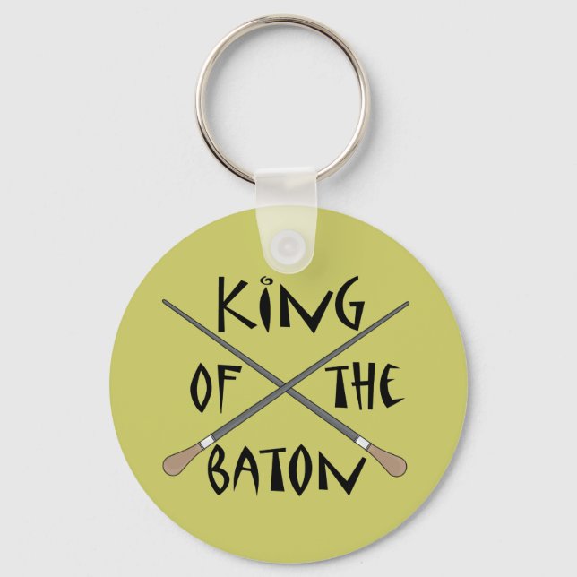 King of the Baton Conductor Gift Key Ring (Front)