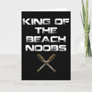 King Of The Beach Noobs Video Game Shirt Card