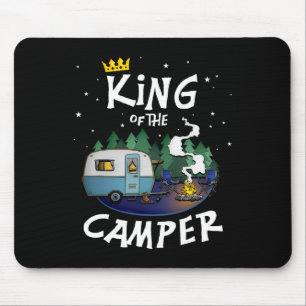 King Of The Camper Camping Travel Gift For Men Mouse Mat