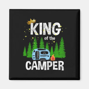 King Of The Camper Camping Travel Trailer Road Tra Magnet