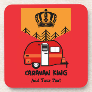  King of the Camper - Funny Camping RV   Coffee Mu Coaster