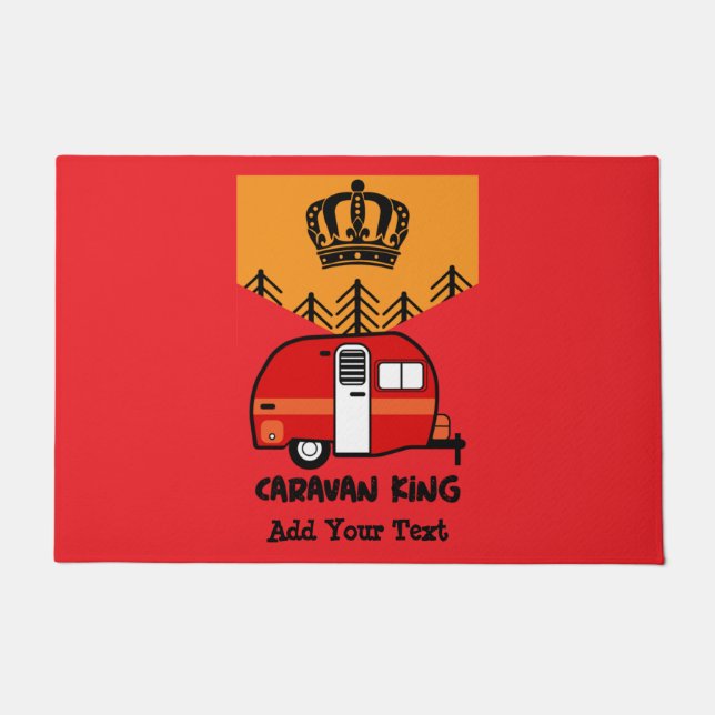  King of the Camper - Funny Camping RV    Doormat (Front)