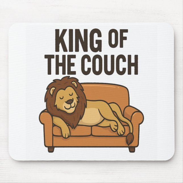 King of the Couch Mouse Mat (Front)