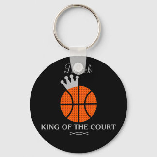 King of The Court Basketball Keychain