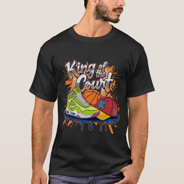 King of the Court Basketball Streetwear Graphic Te T-Shirt (Front)