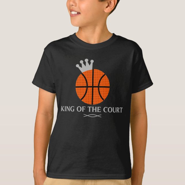 King of The Court Basketball T-Shirt (Front)